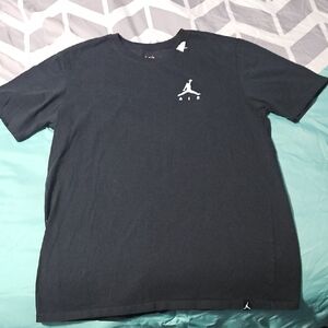 Jordan Black Short-Sleeve Jumpman Logo Tee